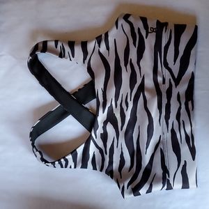 Good American Zebra Sports Bra Size 0